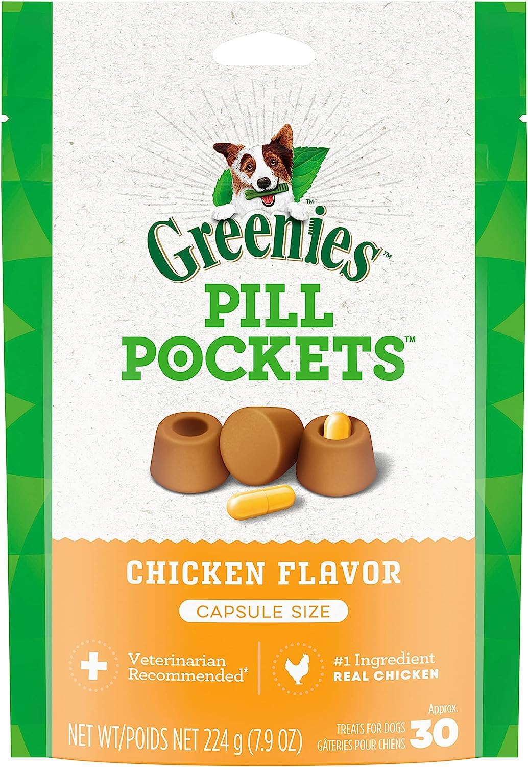 Chicken Capsule Size Dog Medicine Treats 3 Pack S191