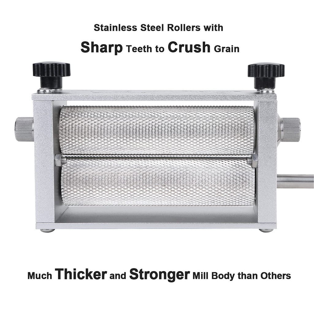 Grain Mill with 7.7LB Hopper 2 Stainless Steel Rollers B90736