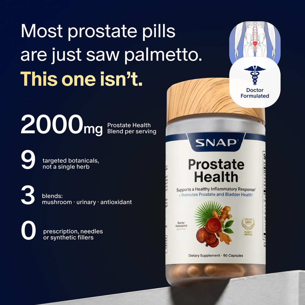 Prostate Health + Nitric Oxide Booster Bundle, 90+60 Caps T16538