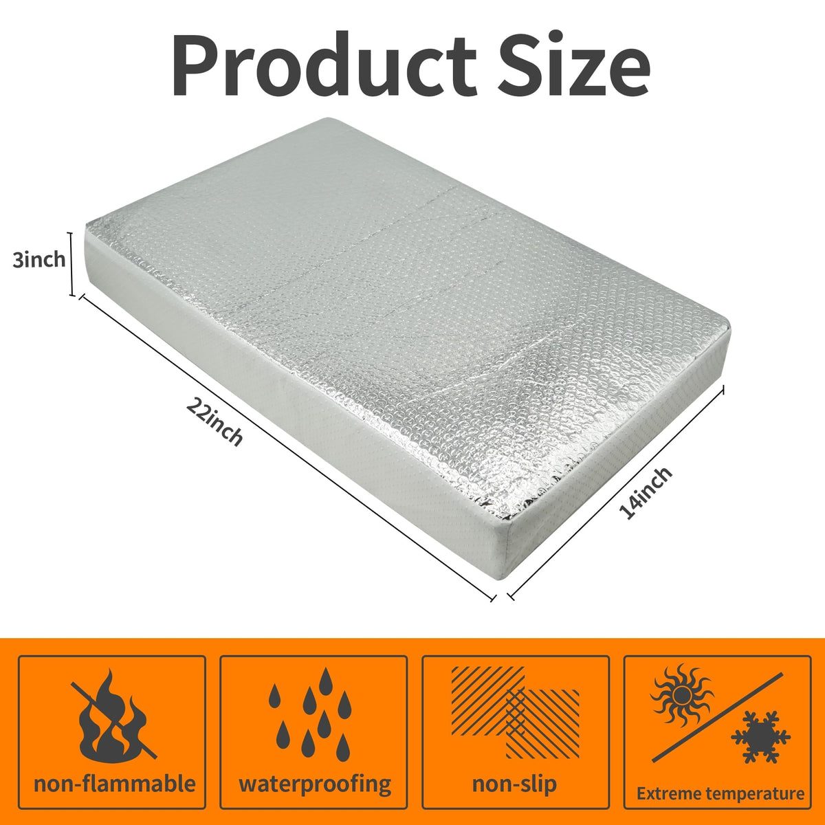 22 x 14 Inch RV Vent Insulator with Reflective Surface M9916