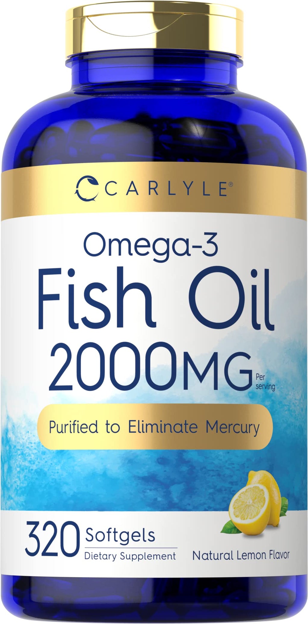 Fish Oil Omega 3 Supplements 2000mg 320 Softgels EPA & DHA A191