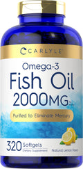 Fish Oil Omega 3 Supplements 2000mg 320 Softgels EPA & DHA A191