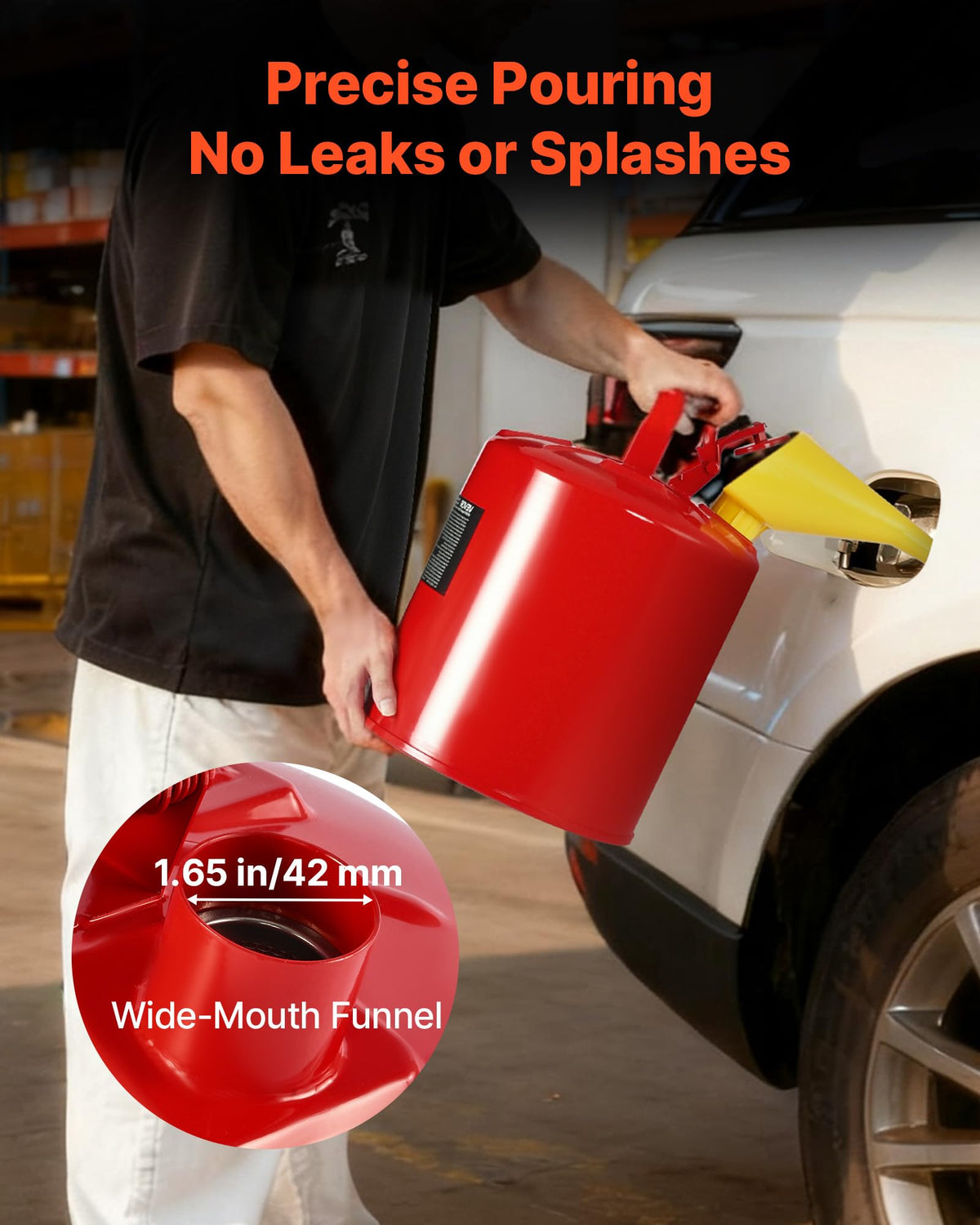 5 Gallon Red Metal Safety Gas Can with Flame Arrester P9764