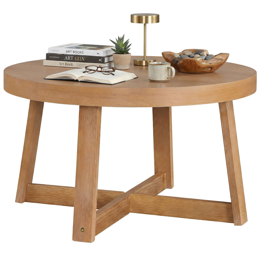Round Wood Coffee Table X44590