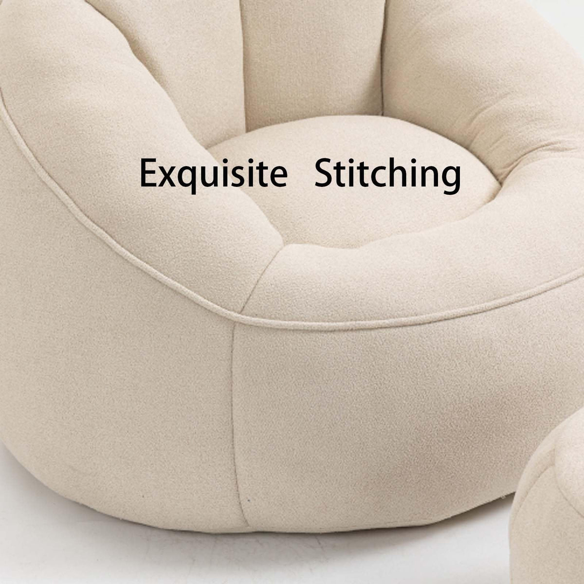 Microfiber Memory Foam Bean Bag Chair with Ottoman S9267