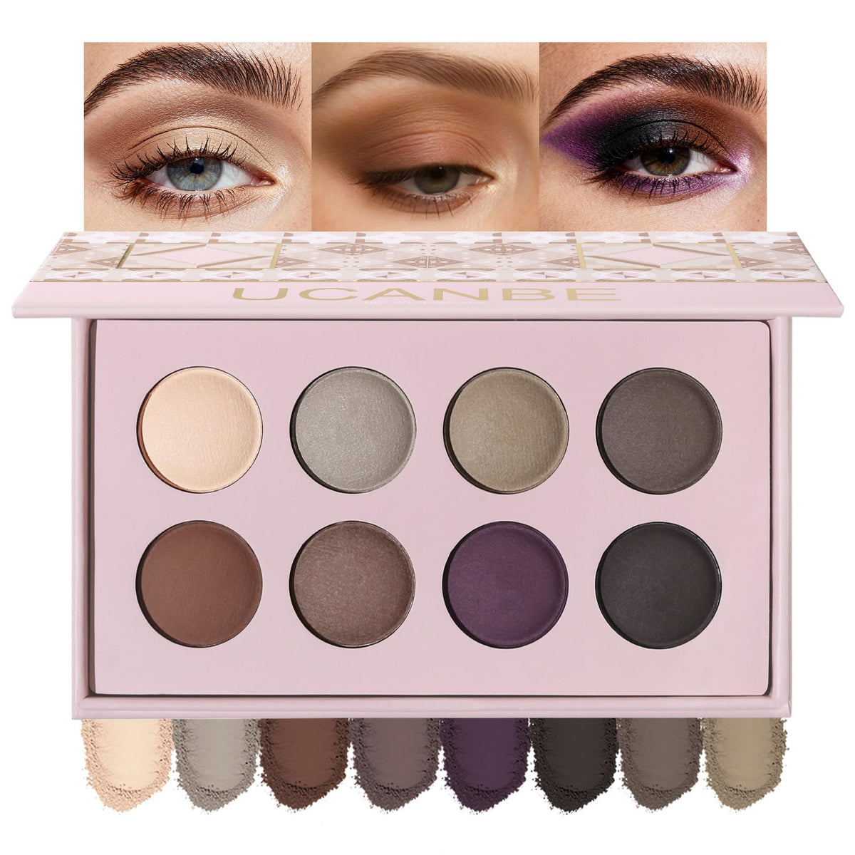 8 Color Nude Smokey Baked Matte Eyeshadow Palette E964388