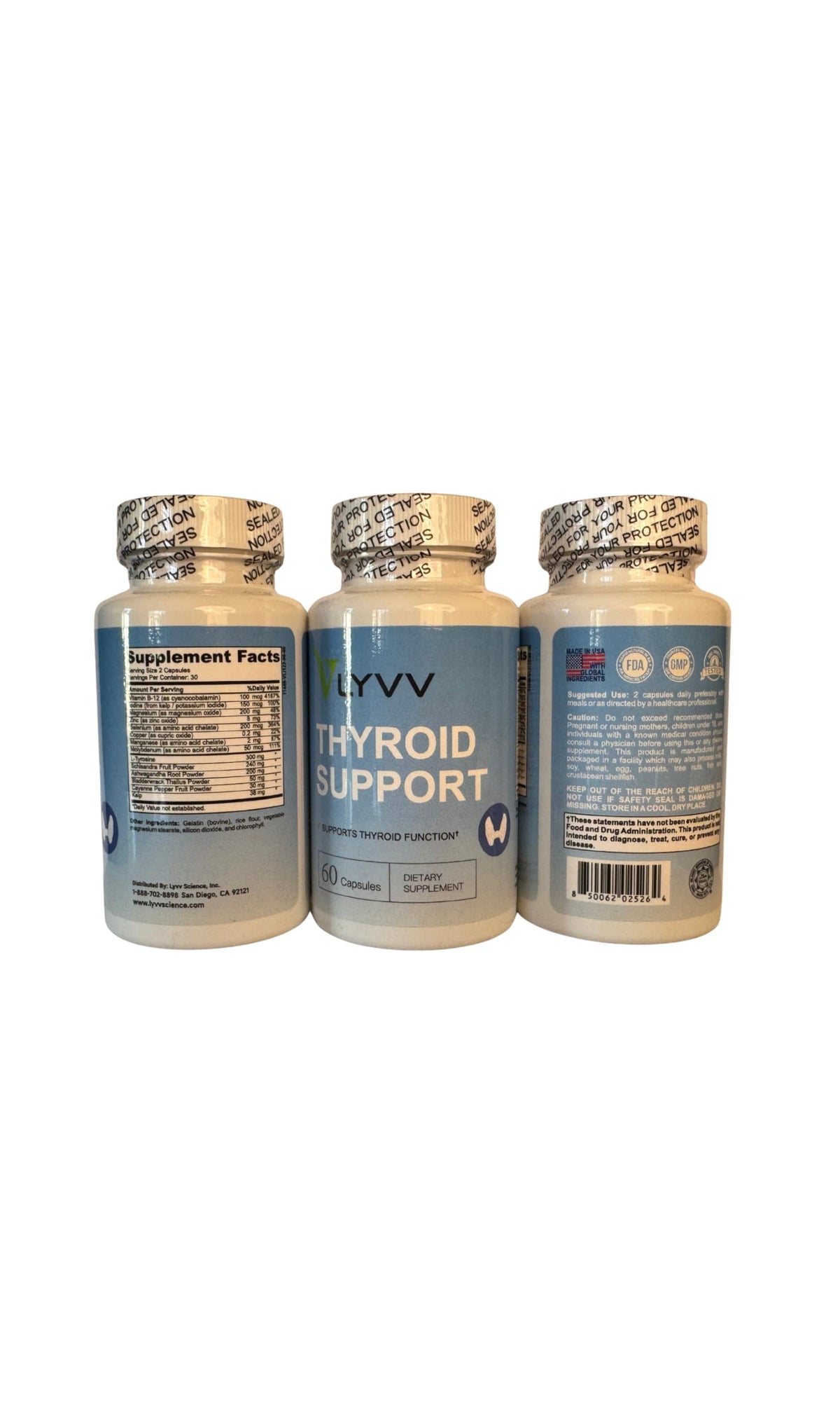 Thyroid Support Supplement Capsules B6966