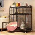 Foldable Metal Cat Cage with Wheels W522