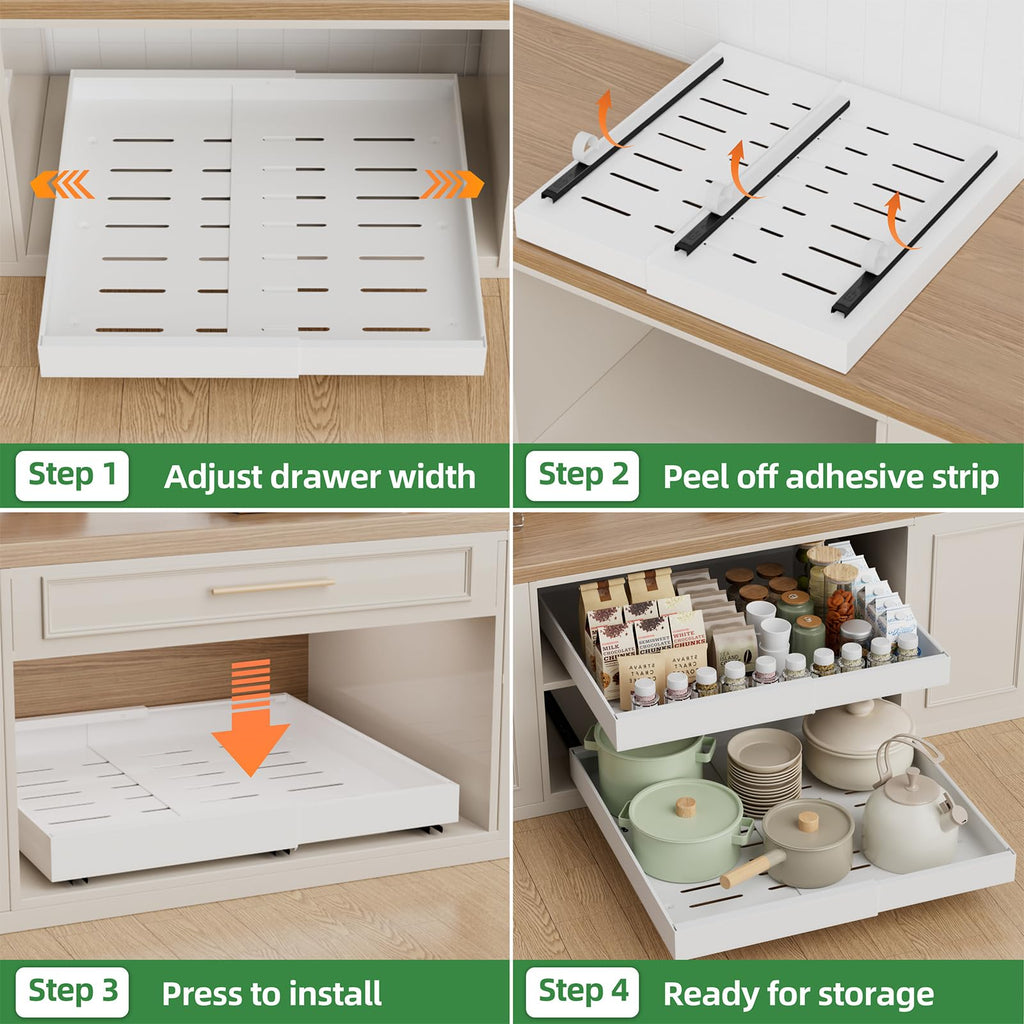 4 Pack Expandable Pull Out Cabinet Organizer U83933