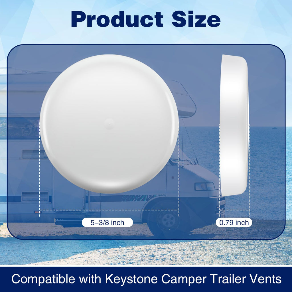 2 Pack White RV Mushroom Vent Cap R862830