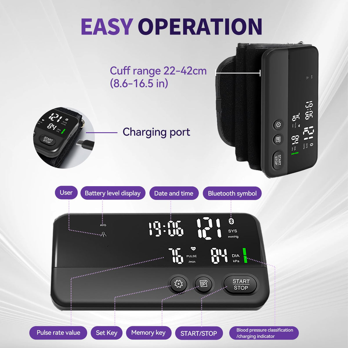 Wireless Upper Arm Blood Pressure Monitor V784633