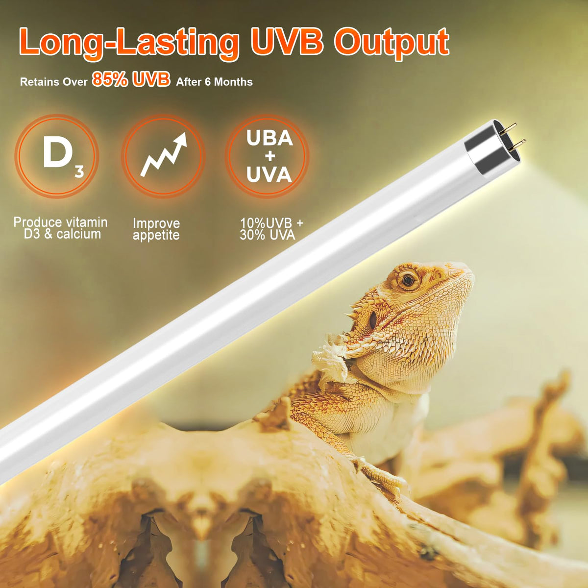 8W T5 10.0 UVB Reptile Light Fixture 12" Y7585