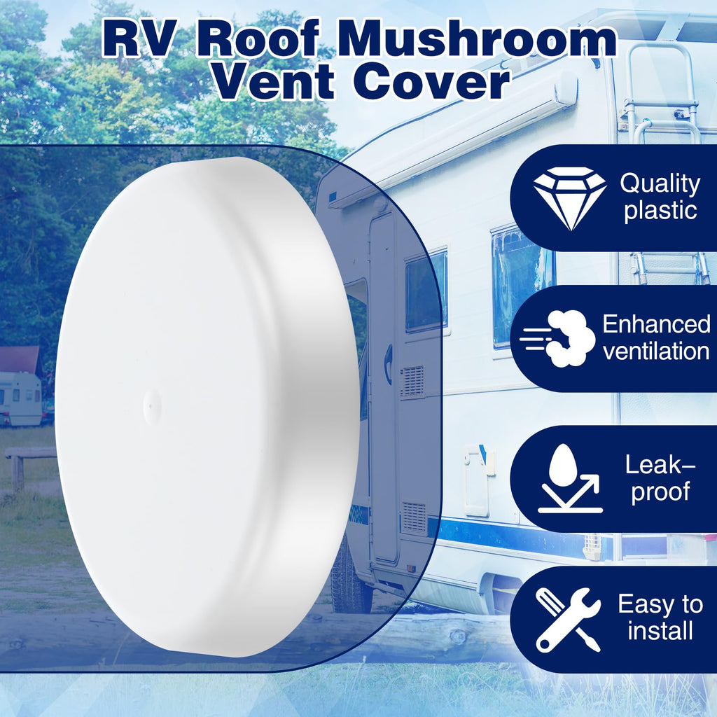 2 Pack White RV Mushroom Vent Cap R862830
