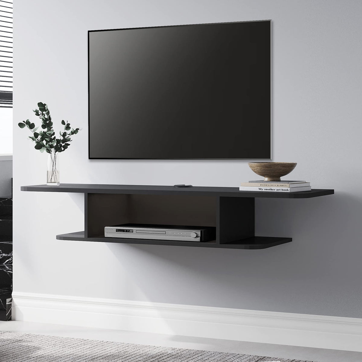 Black Floating TV Stand up to 55 Inch I533