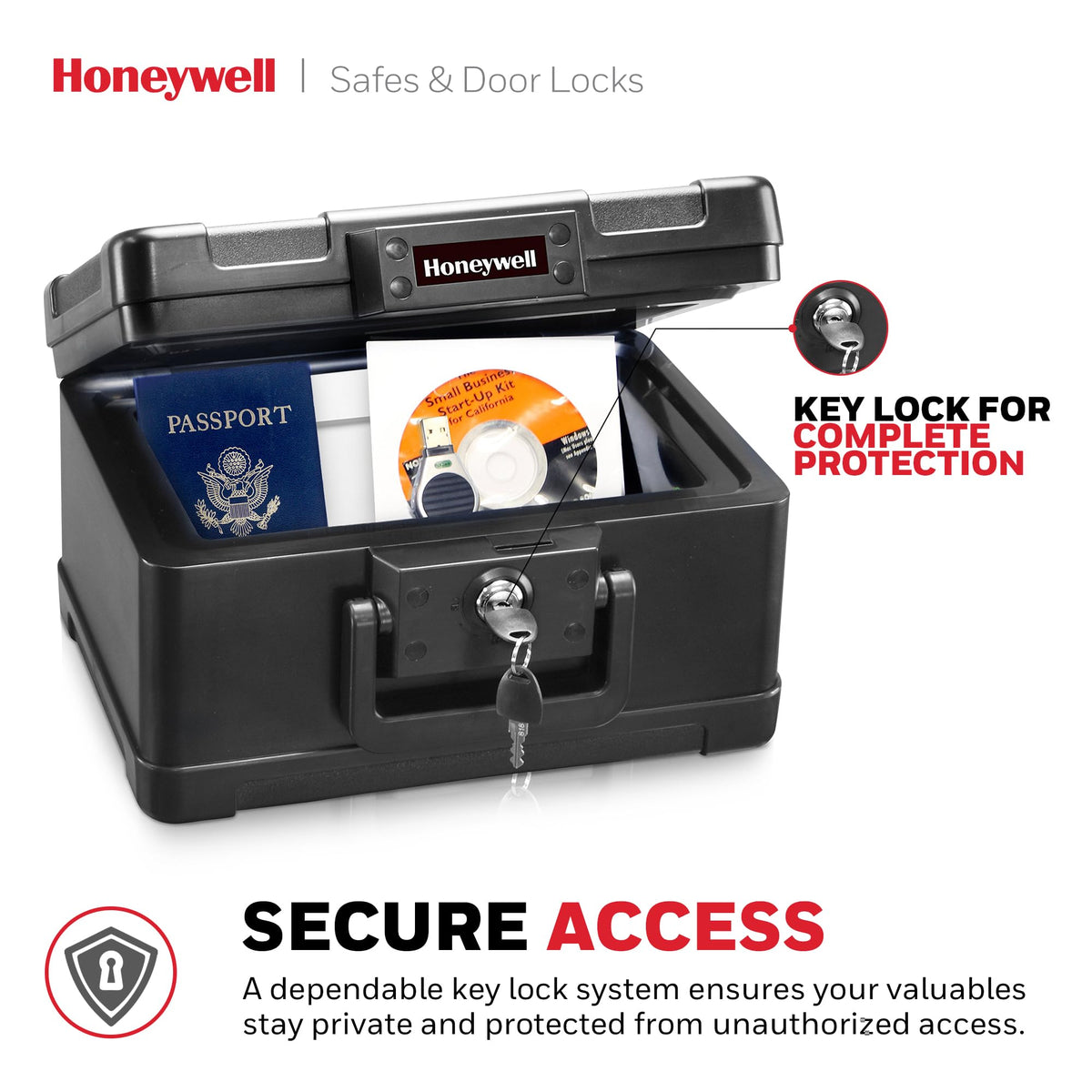 Small Black ABS Plastic Safe with Key Lock R55040