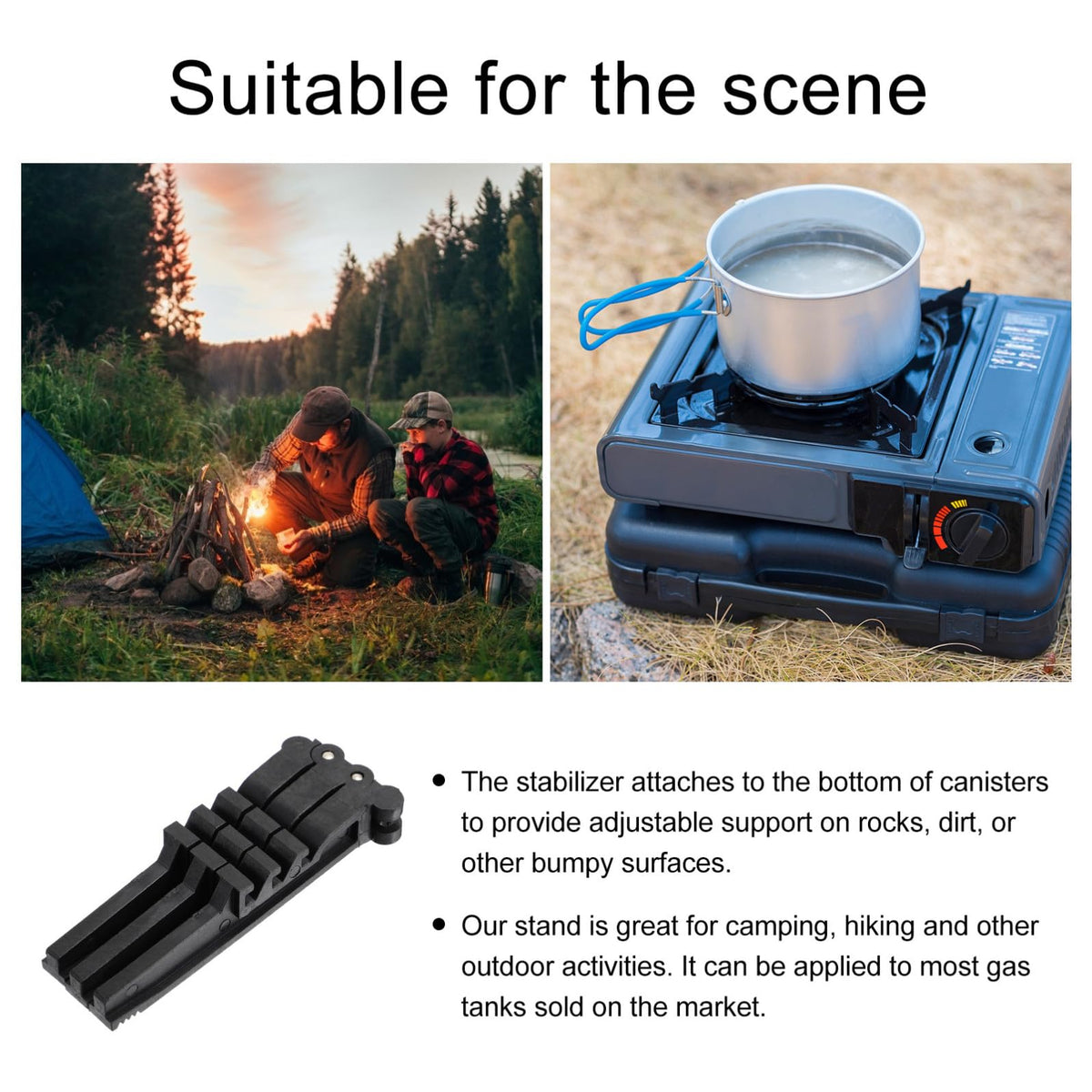 Folding Camping Stove Stand Tripod Fuel Can Stabilizer W335