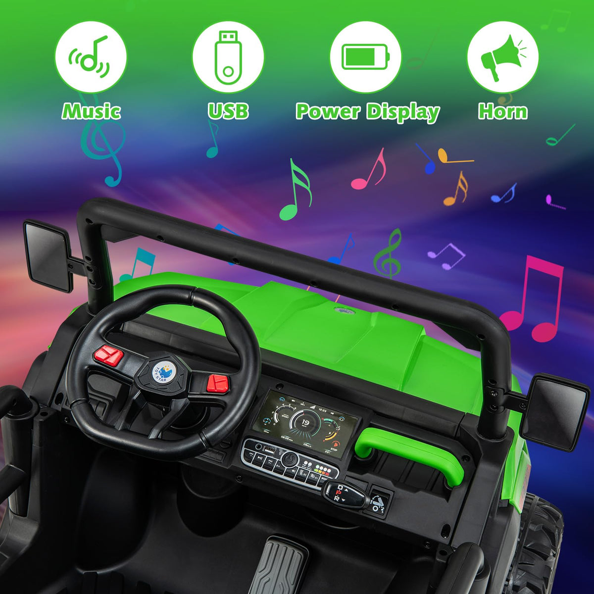 2 Seater Ride On Car Off-Road UTV Electric Vehicle with Remote Control C3016