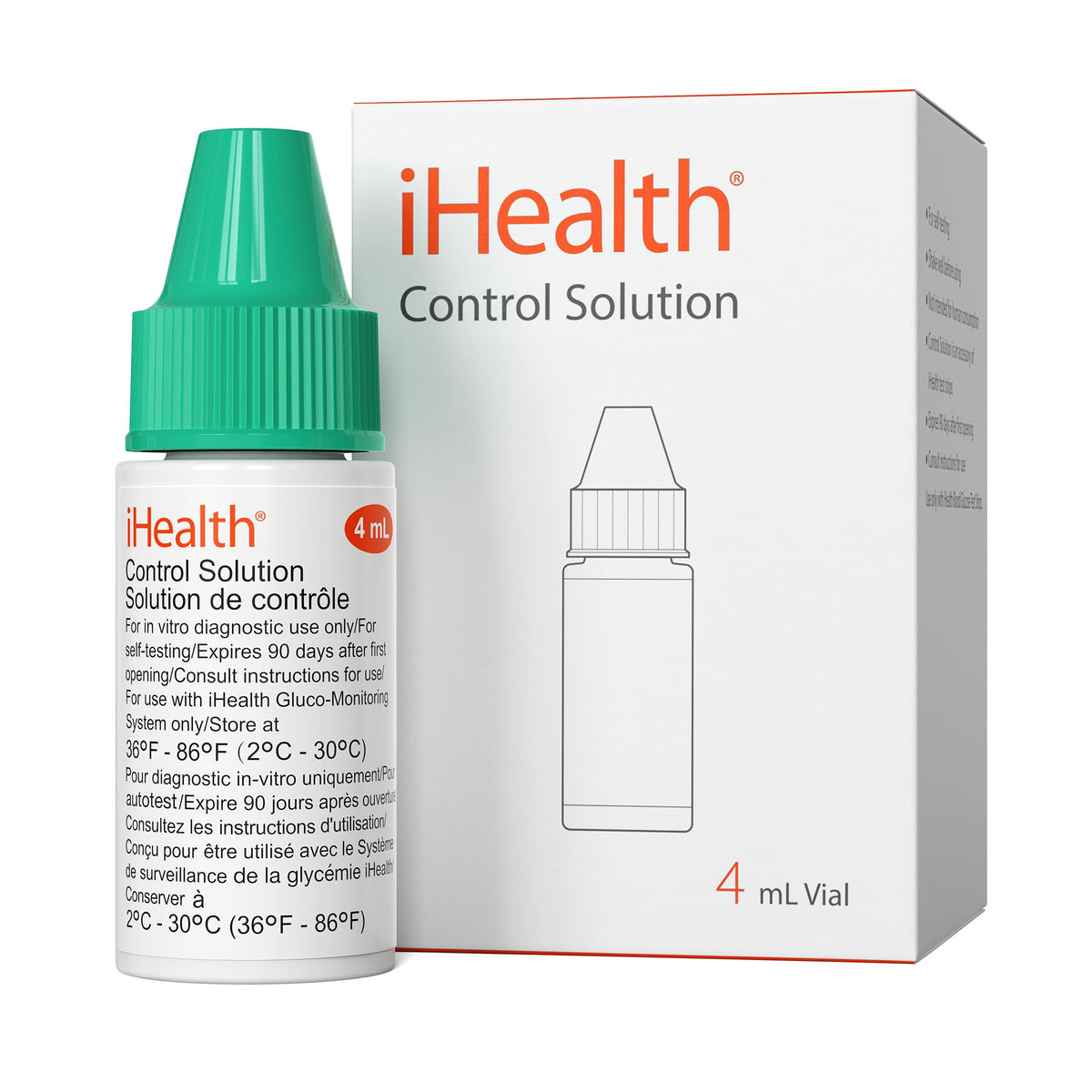 Blood Glucose Test Strips and Control Solution, 50 Count No Coding V11123