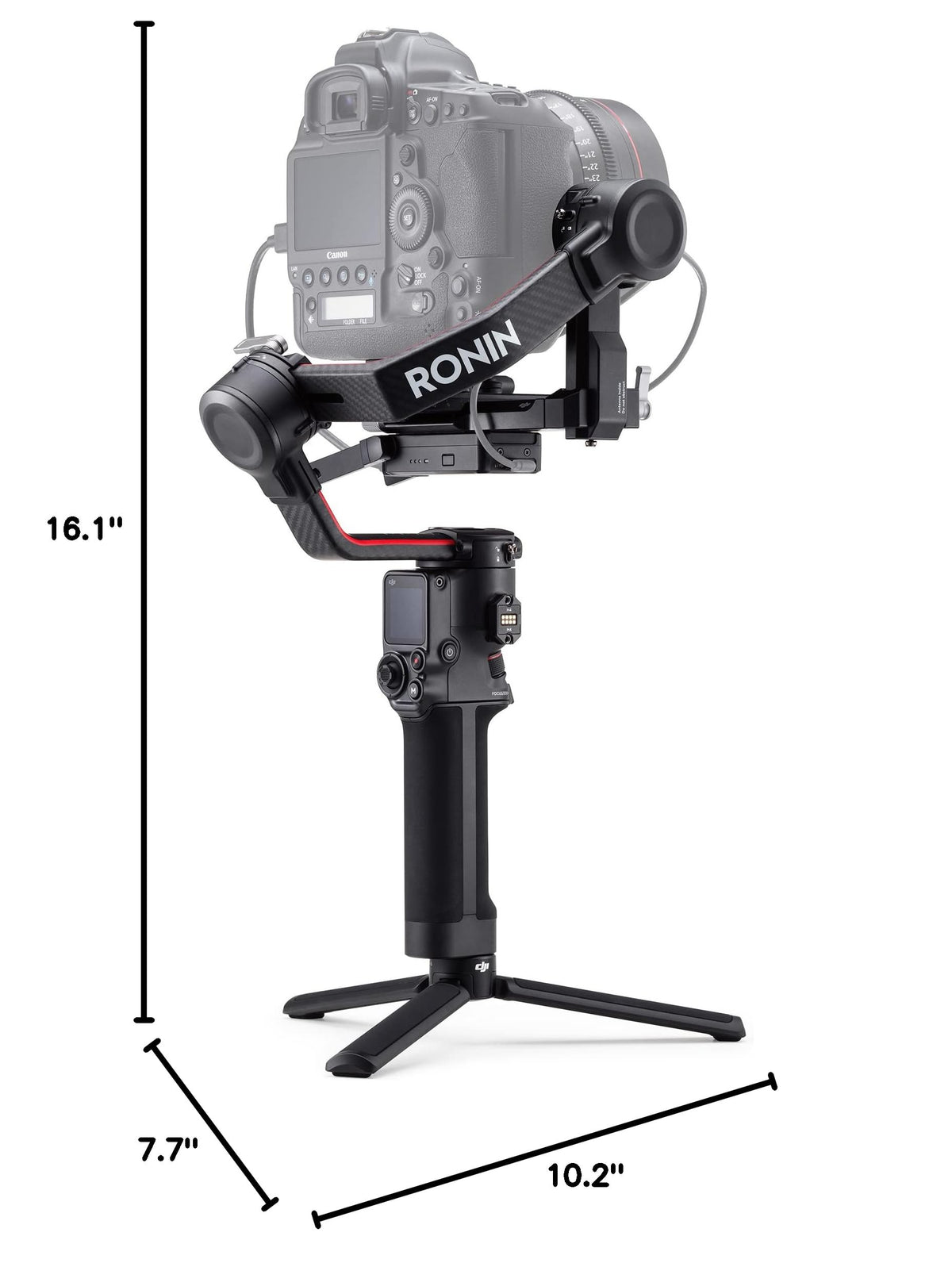 3-Axis Gimbal Stabilizer for DSLR and Mirrorless Cameras, Carbon Fiber, Black A745