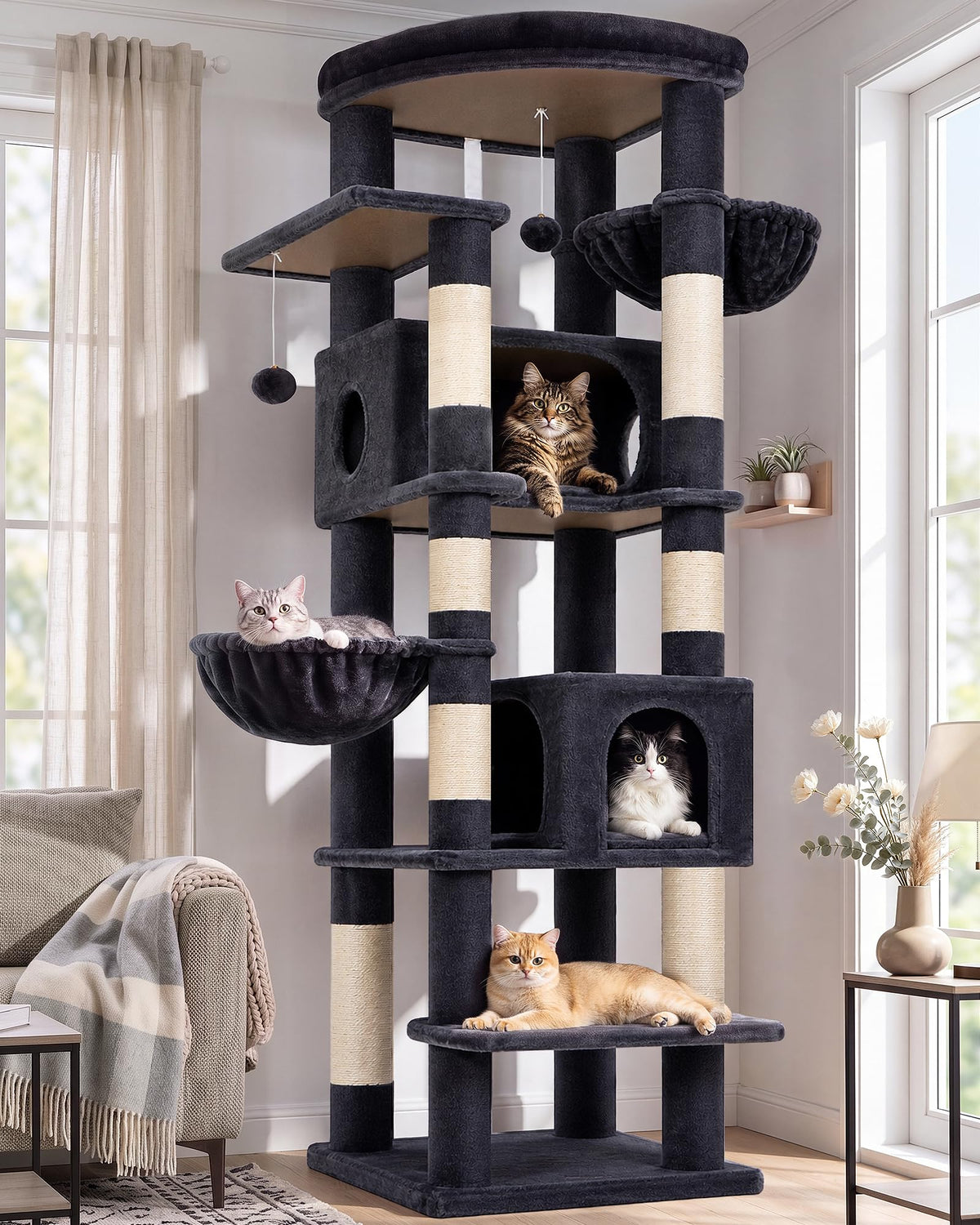 74in Heavy Duty Cat Tree Tower K442