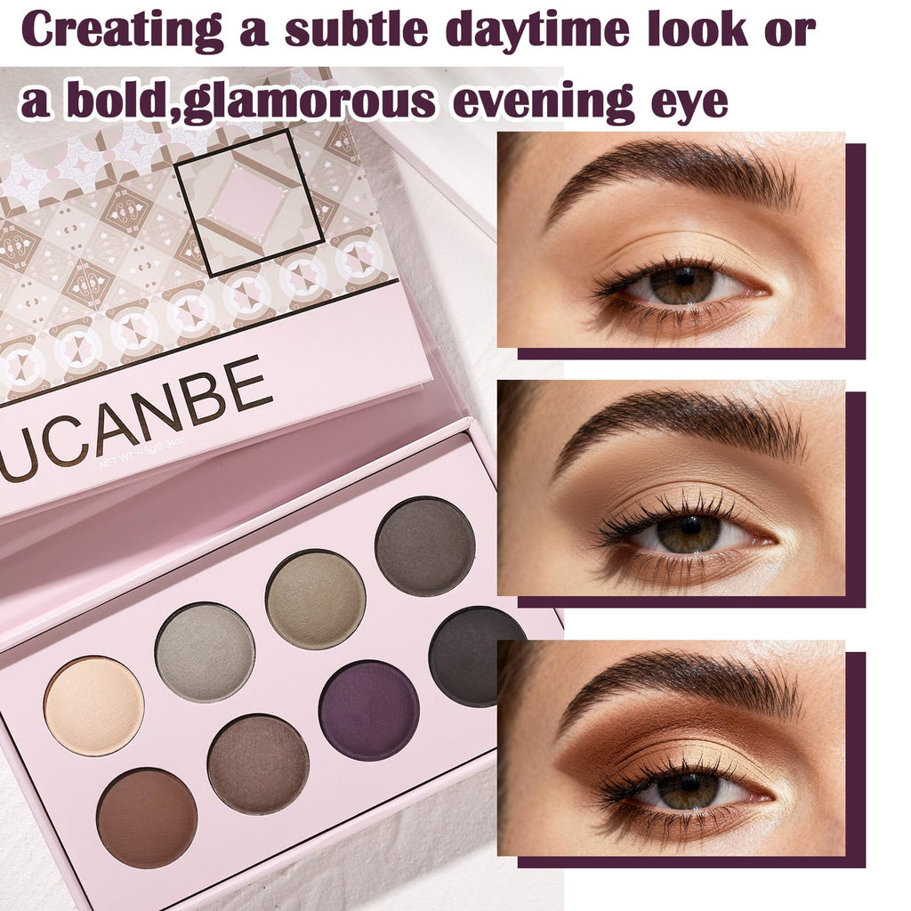 8 Color Nude Smokey Baked Matte Eyeshadow Palette E964388