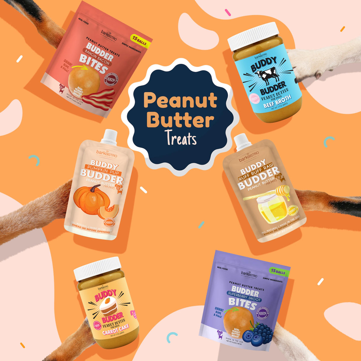 Natural Peanut Butter Dog Treats Set of 2 with Lickmat J656857