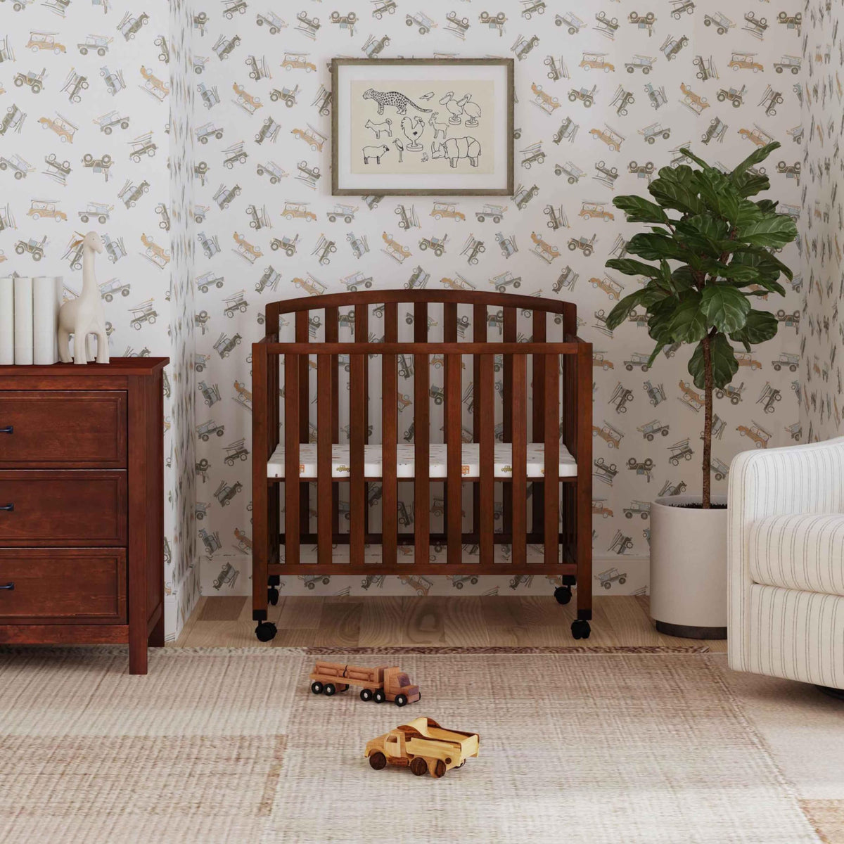 Espresso 3-in-1 Convertible Mini Crib D7381