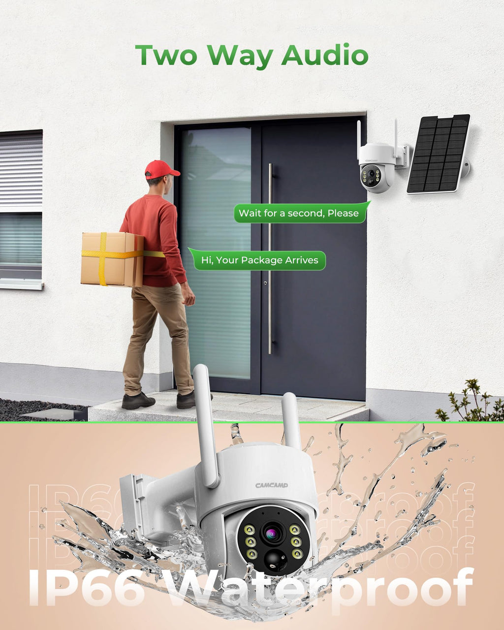 Solar Security Cameras Wireless Outdoor with 10" Monitor E351169