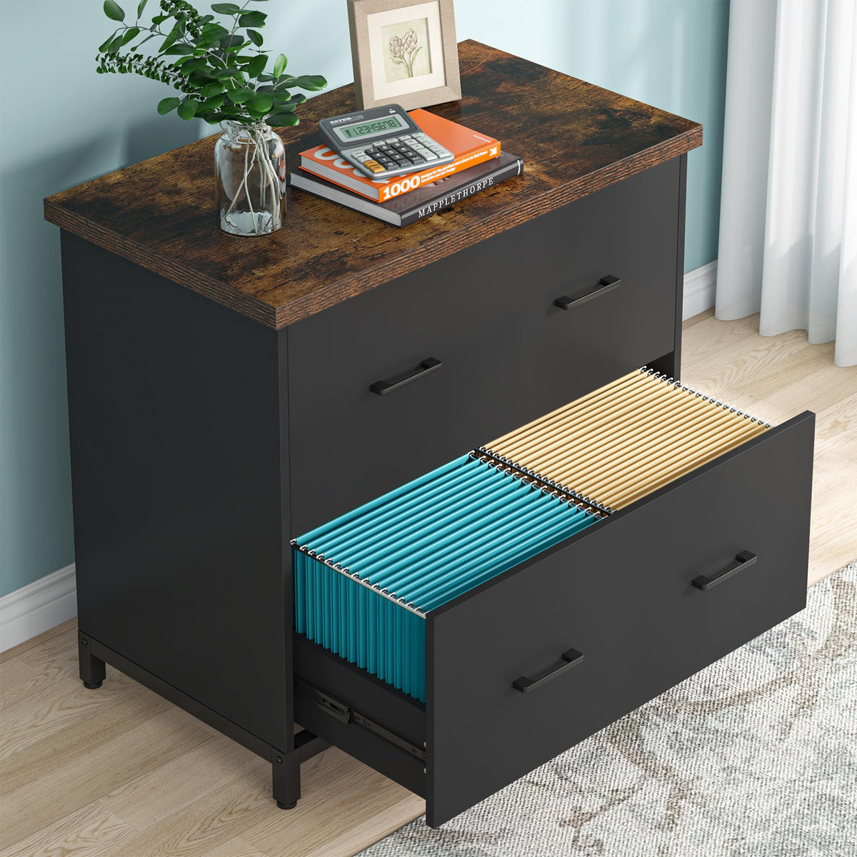 2-Drawer Wood File Cabinet A937