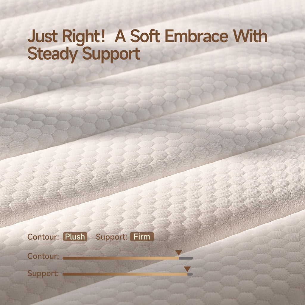 10 Inch Full Size Hybrid Mattress with Pocketed Coils & Gel Memory Foam B438