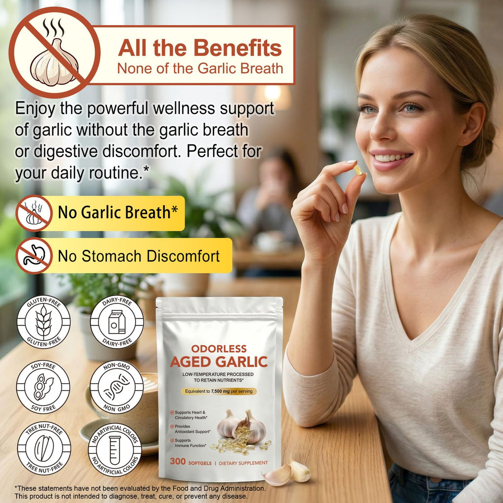 Aged Garlic Extract Capsules 15:1 Concentrated Formula 2 Pack M9745