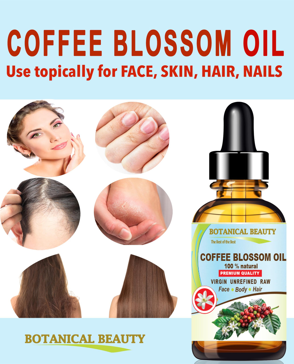 100% Natural Coffee Blossom Oil 1 Fl.oz. S37266