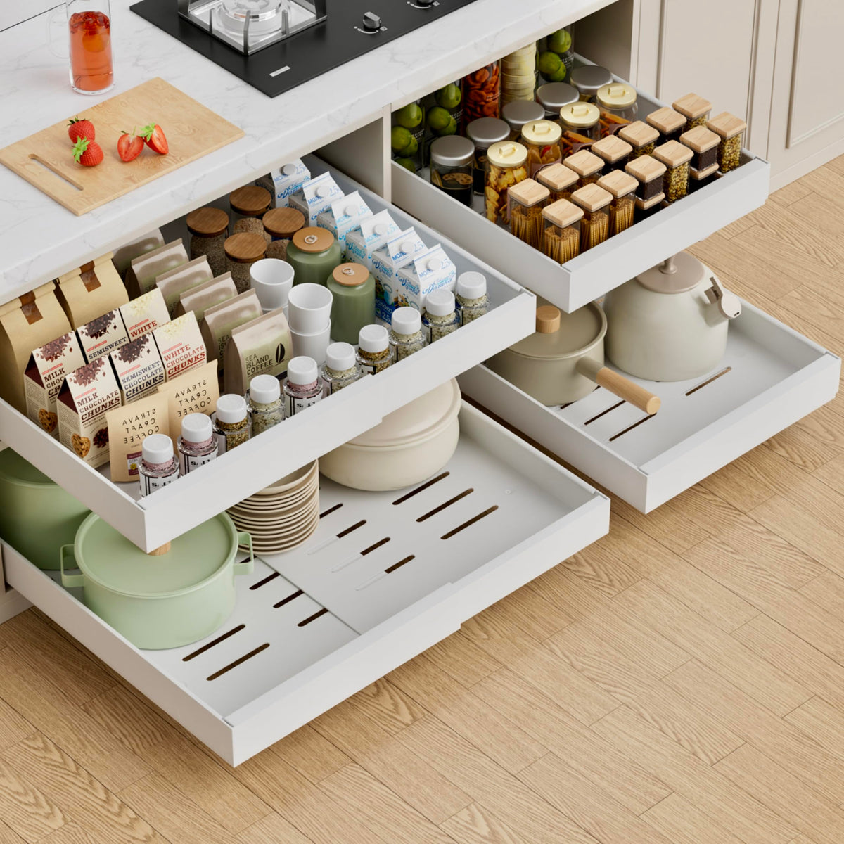 4 Pack Expandable Pull Out Cabinet Organizer U83933