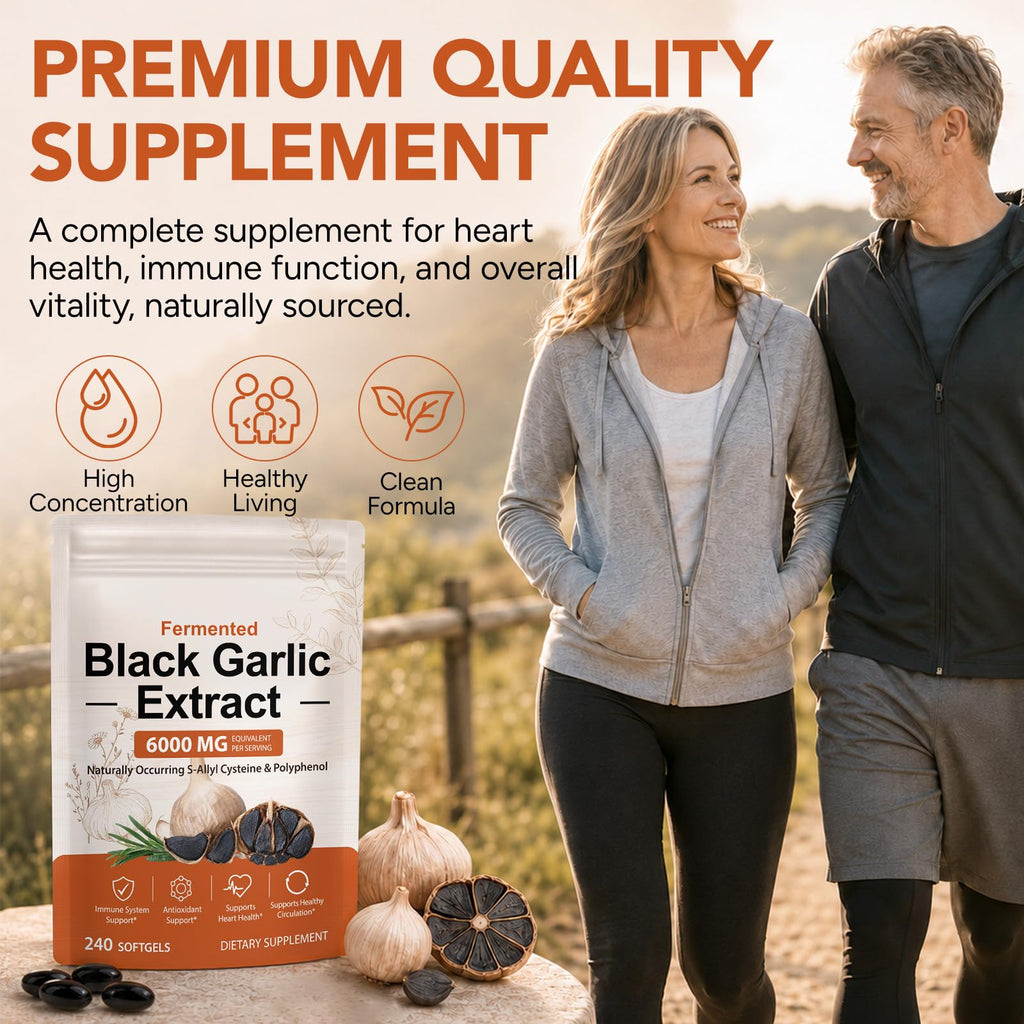 Black Garlic Capsules 6000mg 240 Softgels M441