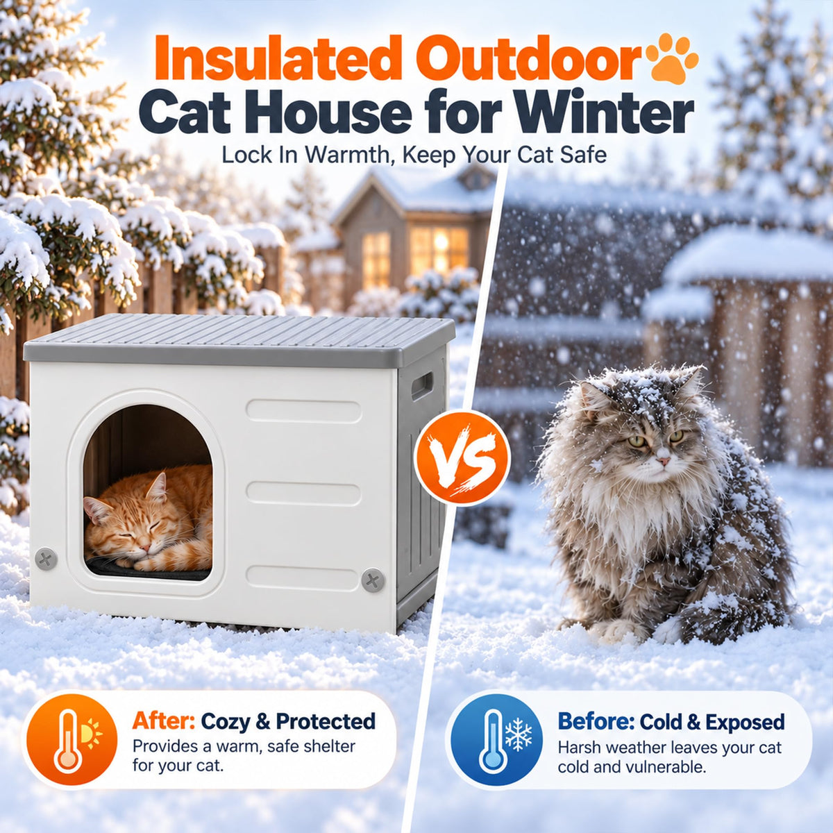 HDPE Cat House with Liner V281918