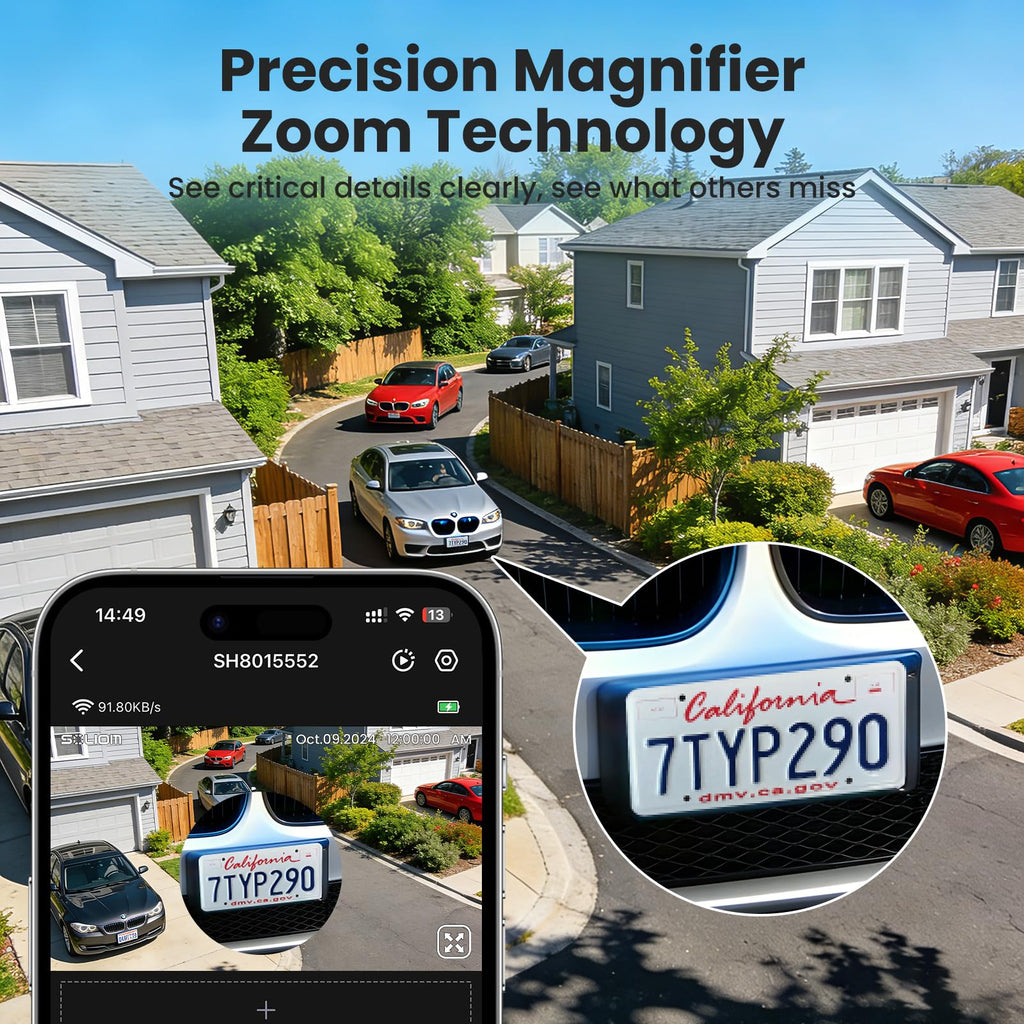 4K Solar Security Cameras Wireless Outdoor System 4-Cam Kit B596282