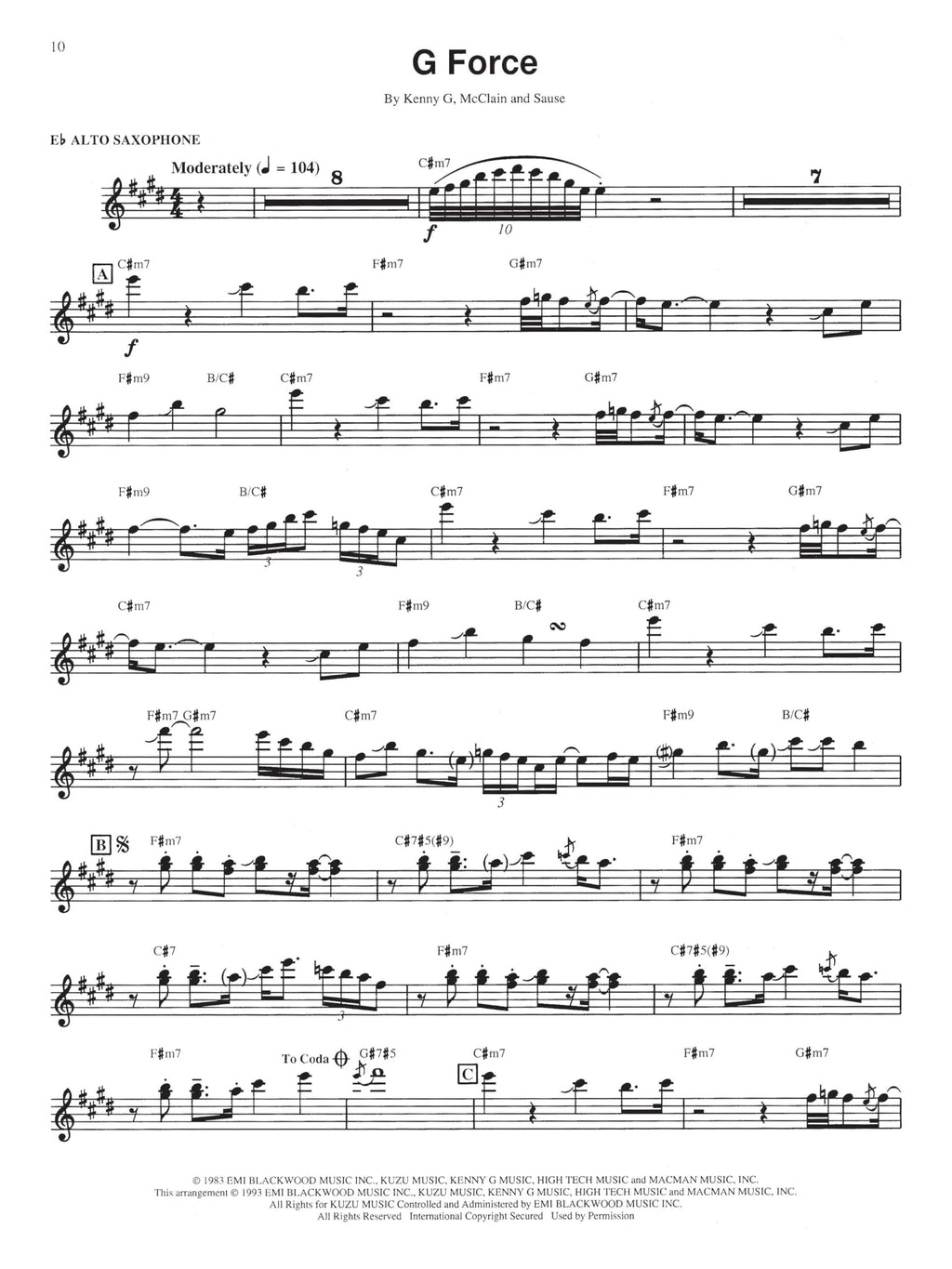 Saxophone Sheet Music Book B22454