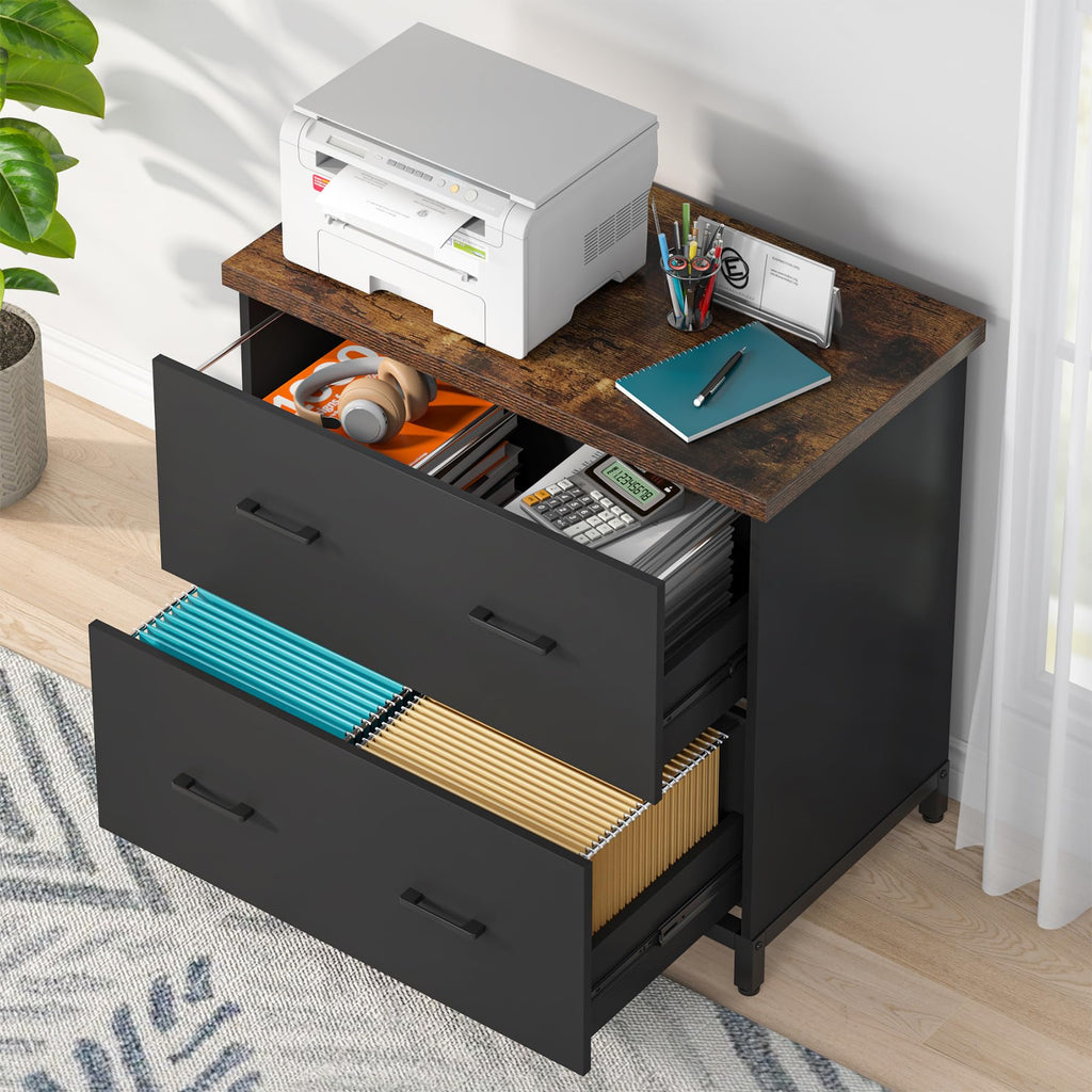 2-Drawer Wood File Cabinet A937