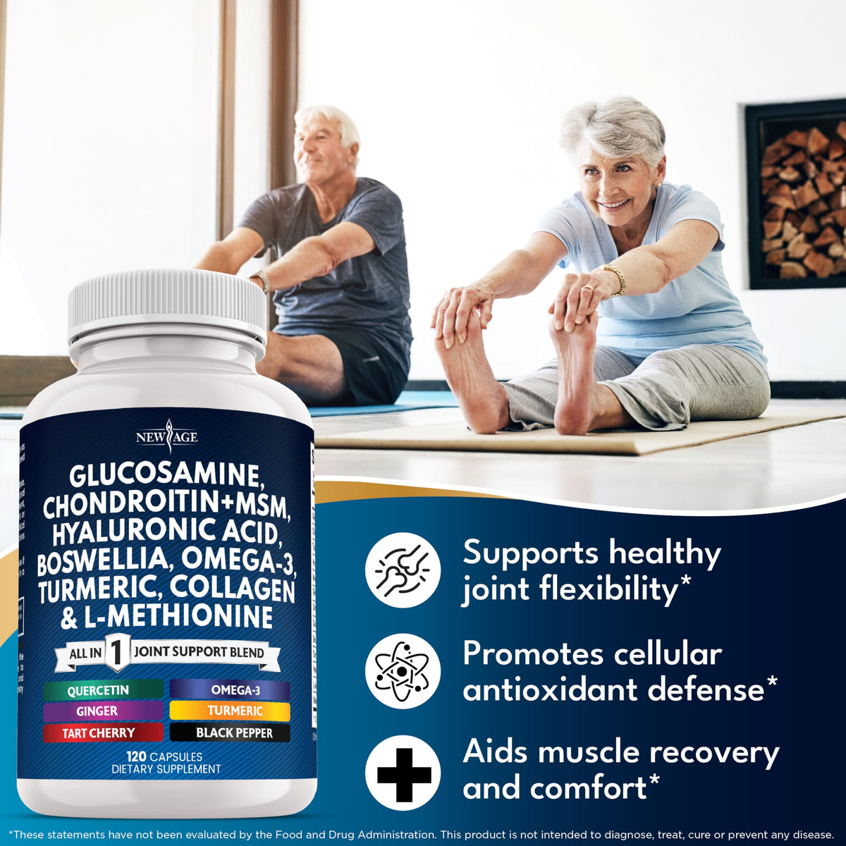 Glucosamine Chondroitin MSM Turmeric Collagen 240 Count J843007
