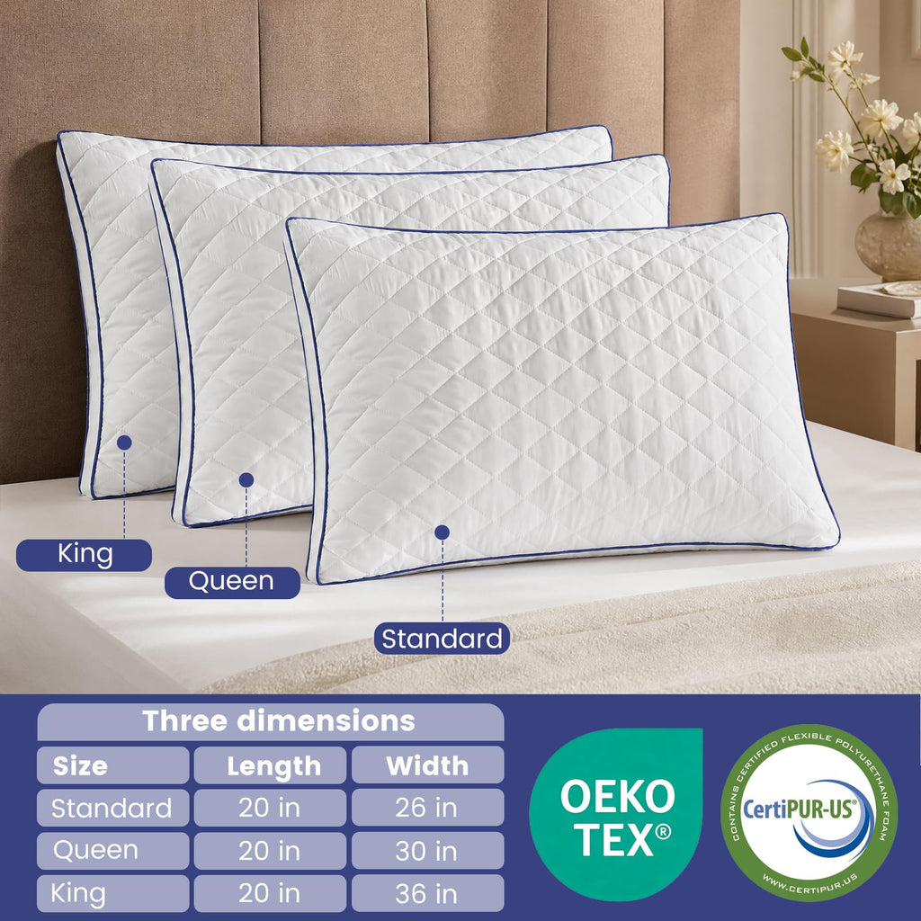 Shredded Memory Foam Pillows King Size Set of 2 X320