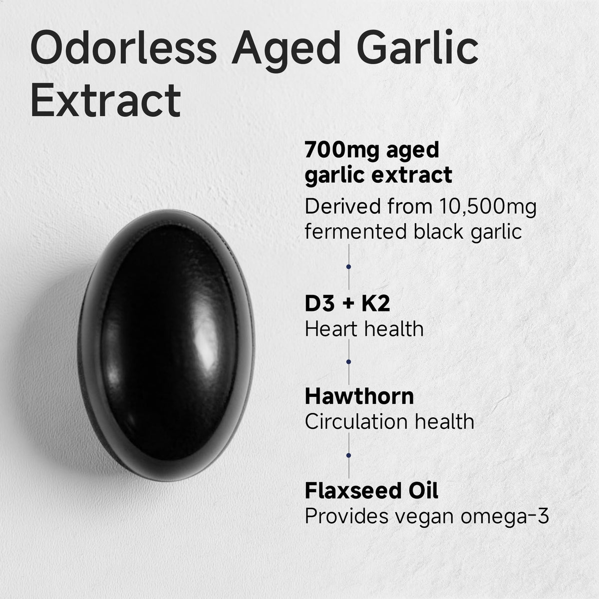 Aged Black Garlic Extract 700mg Supplements Y1505