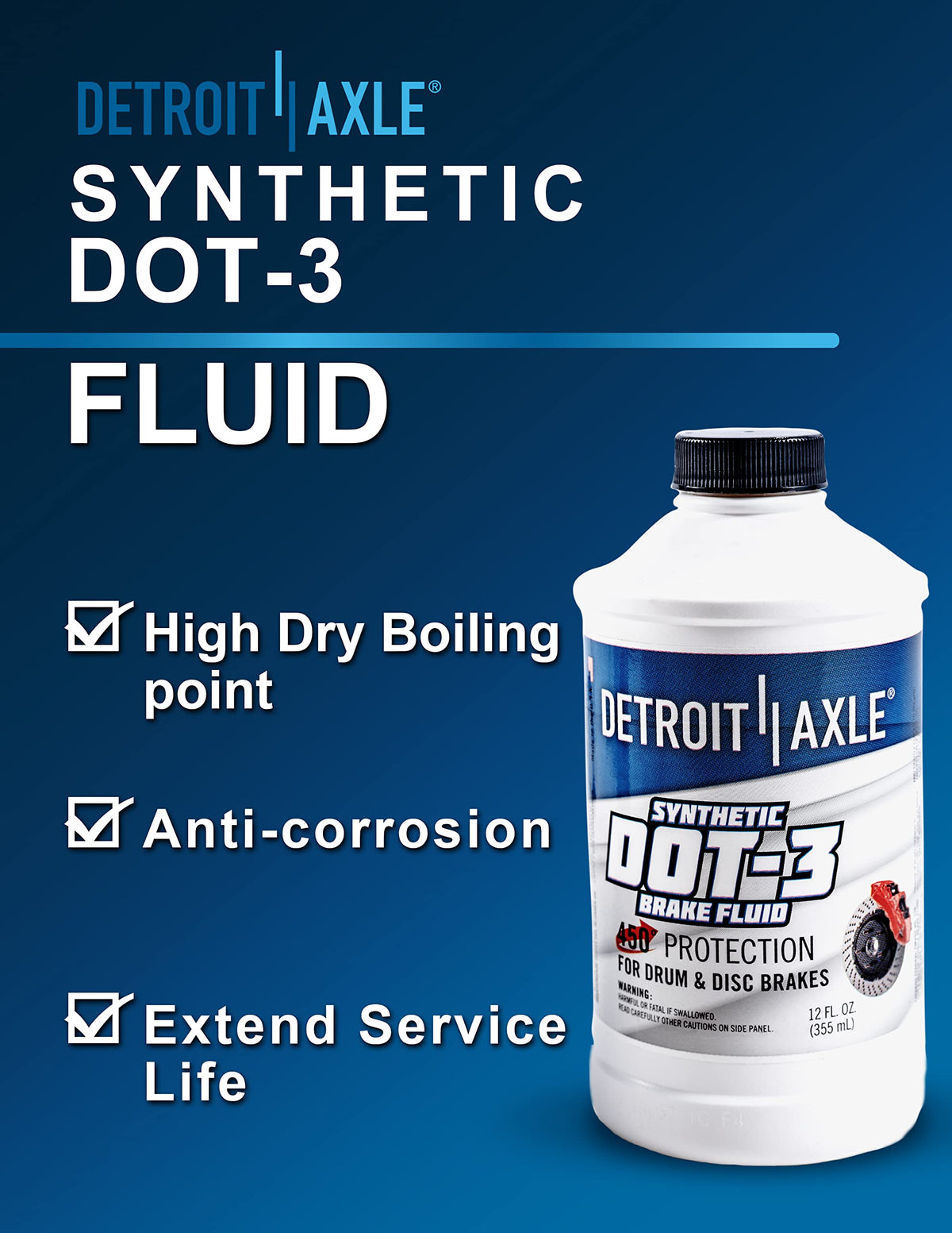 12oz Synthetic Dot-3 Brake Fluid G493