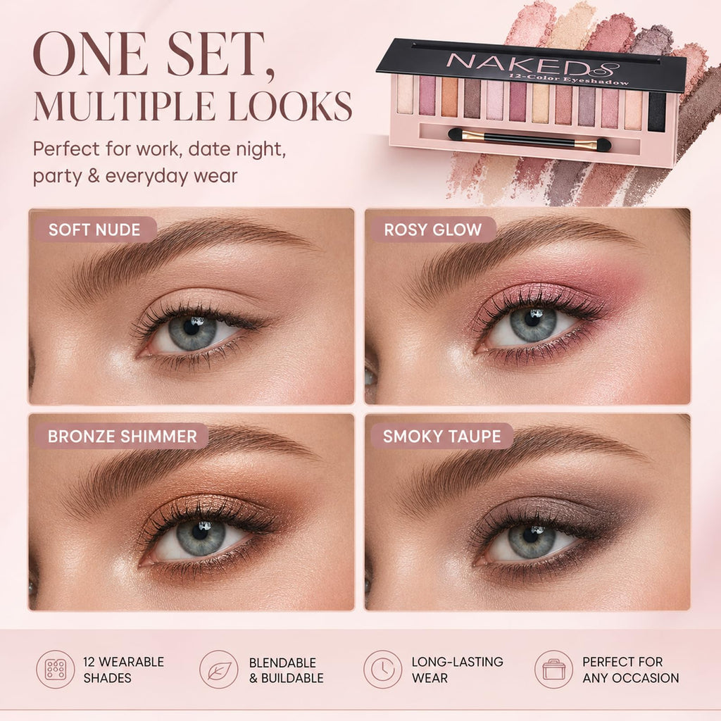 2 Pack Shimmer & Matte Eyeshadow Palette E597