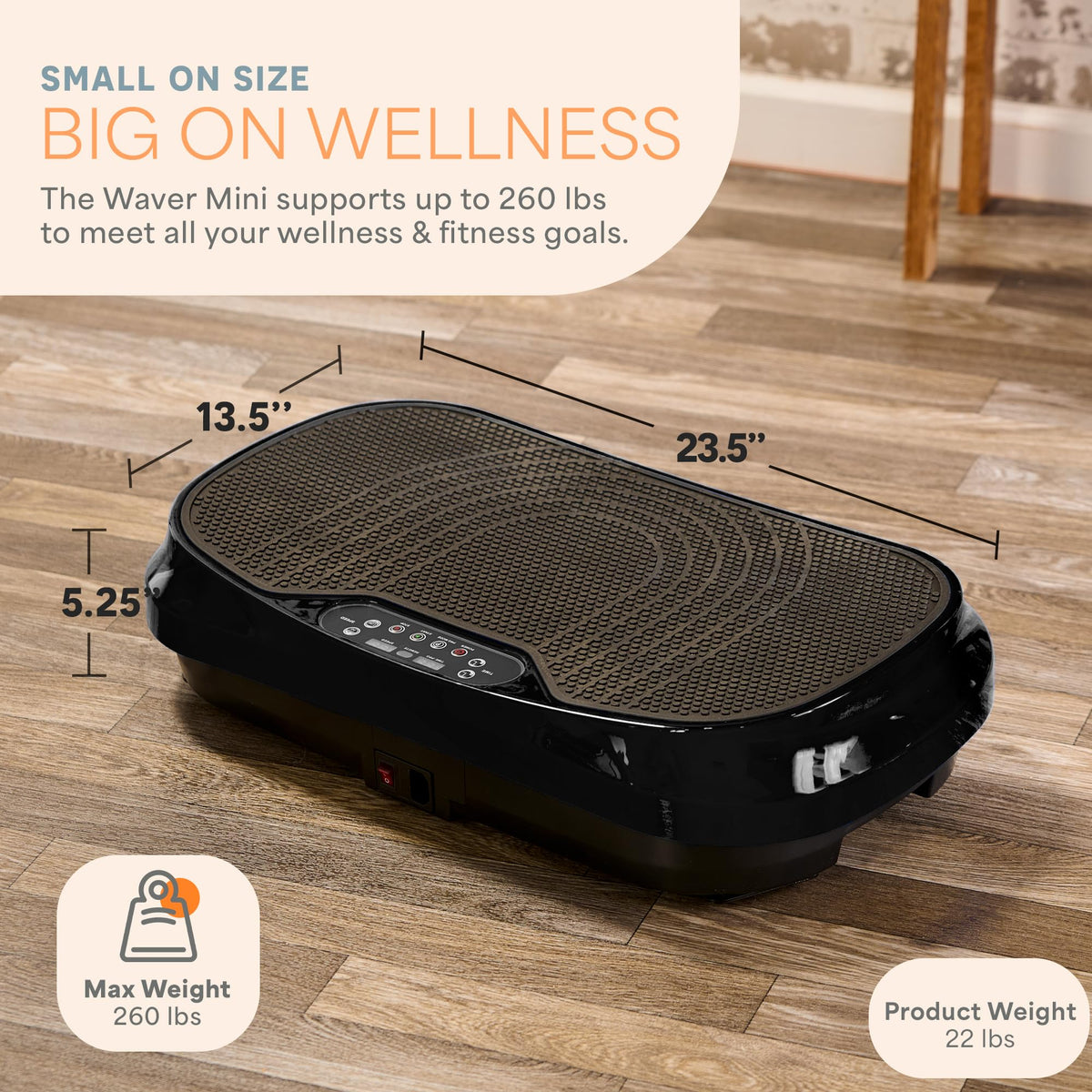 Mini Vibration Plate Exercise Machine with Resistance Bands T146