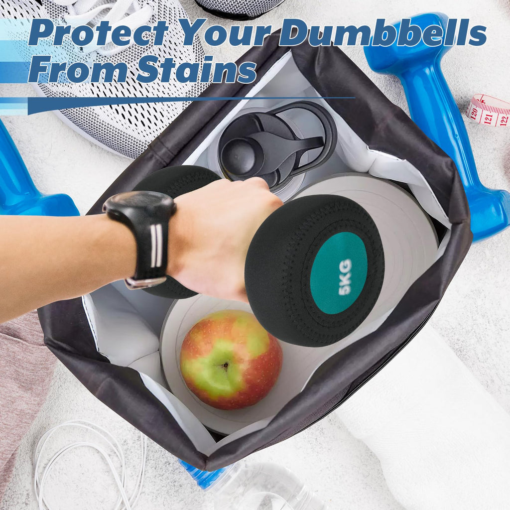 4 Pcs Neoprene Dumbbell Head Ends Protector Cover B64261