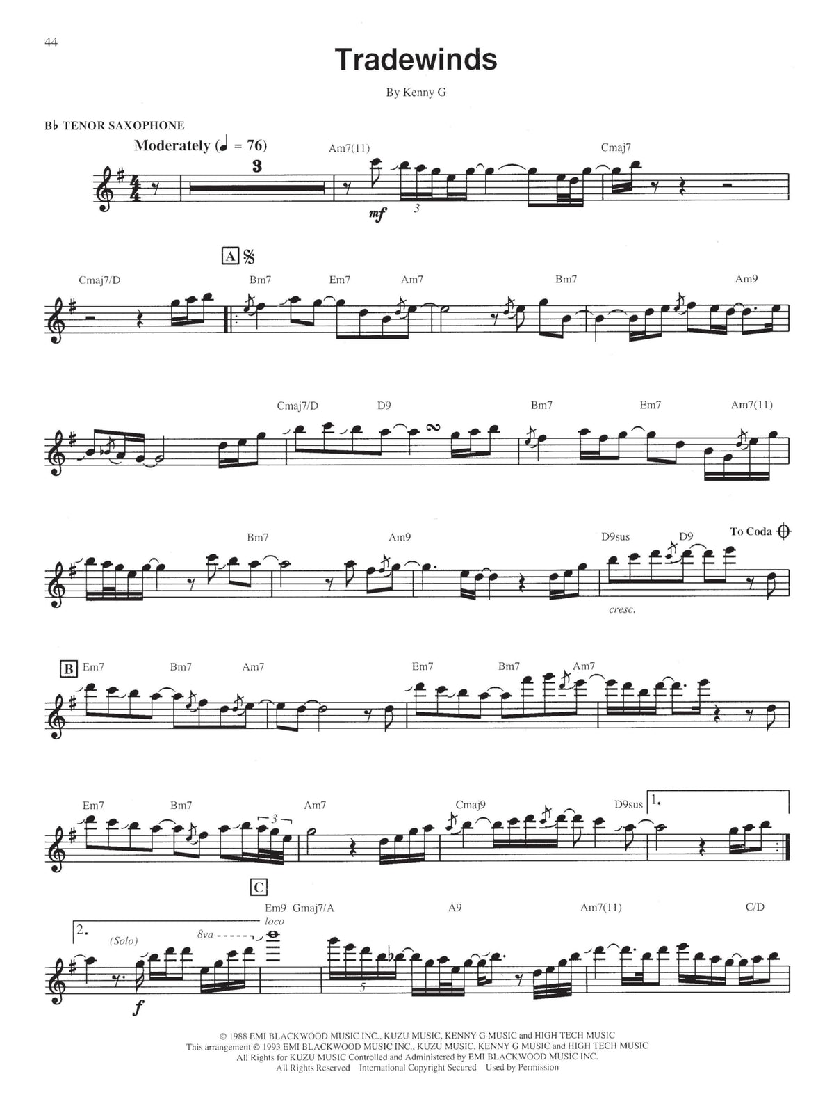 Saxophone Sheet Music Book B22454