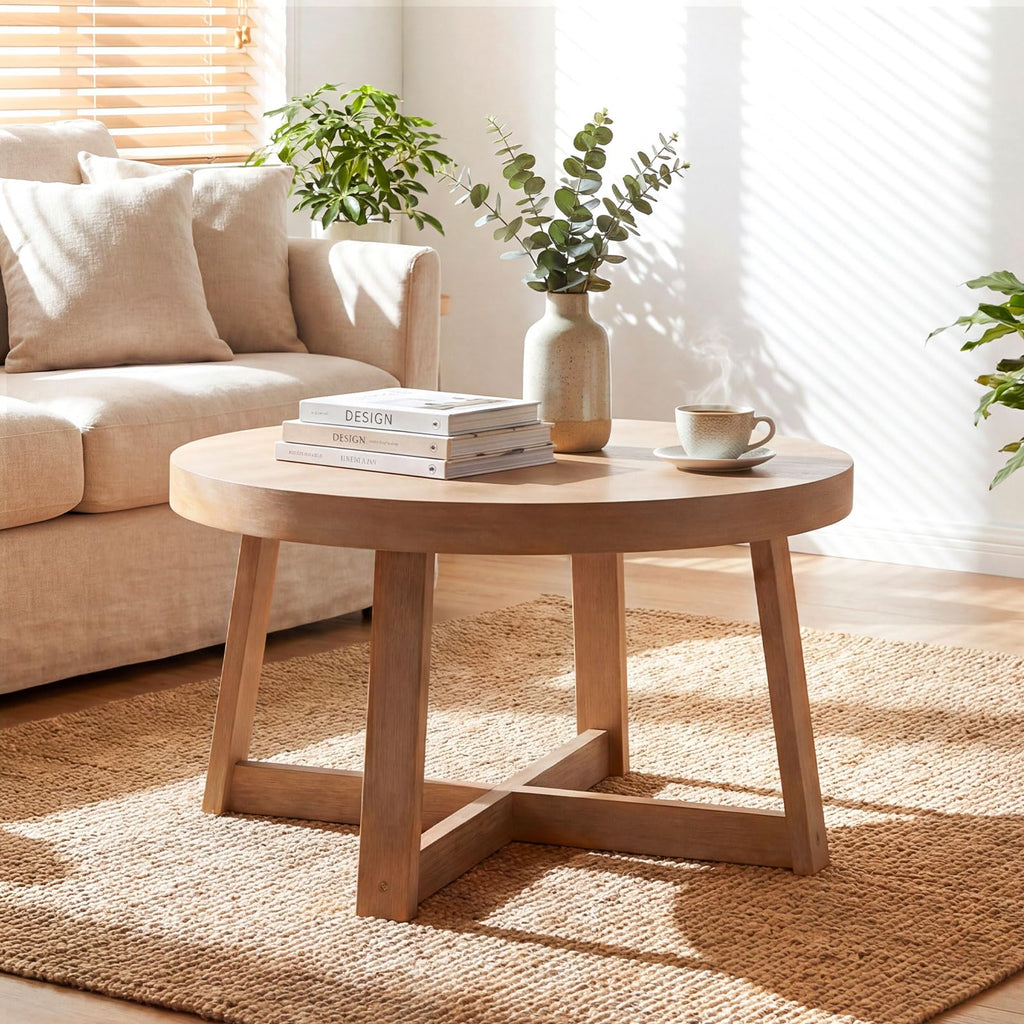 Round Wood Coffee Table X44590