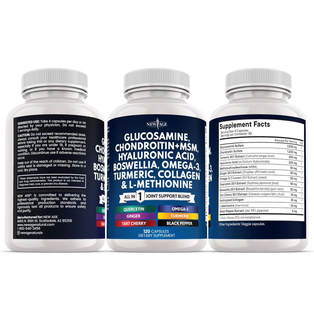 Glucosamine Chondroitin MSM Turmeric Collagen 240 Count J843007