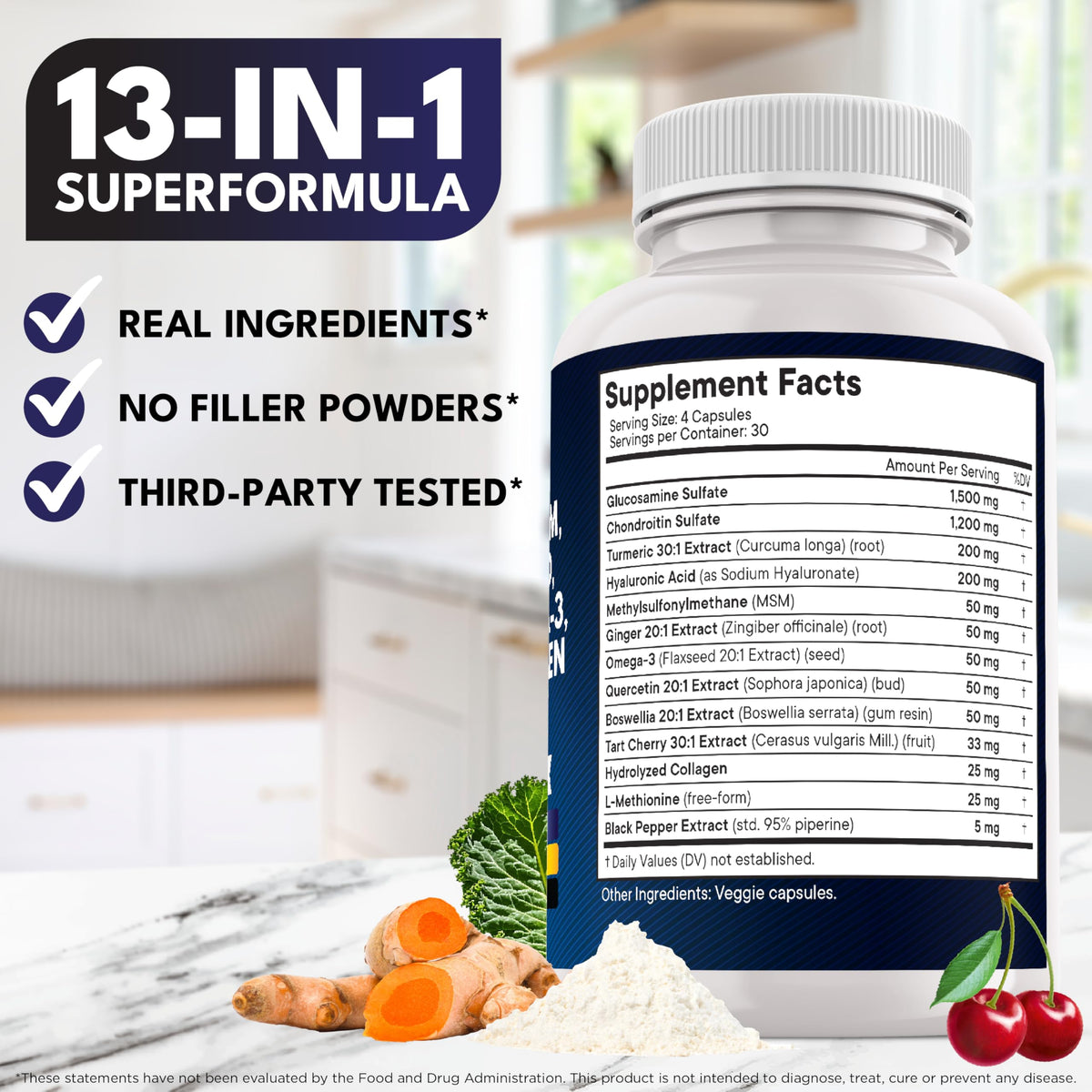 Glucosamine Chondroitin MSM Turmeric Collagen 240 Count J843007