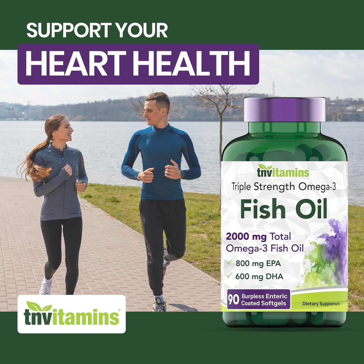 2000mg Omega-3 Fish Oil 90 Softgels S456526